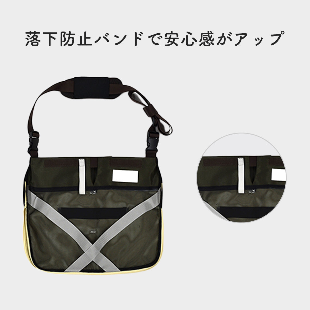 導尿・採尿バッグのための消臭カバー V2 日本製 肩掛け ショルダー 丈夫 消臭 抗菌 軽量  （ホースカバー約50cm付き）