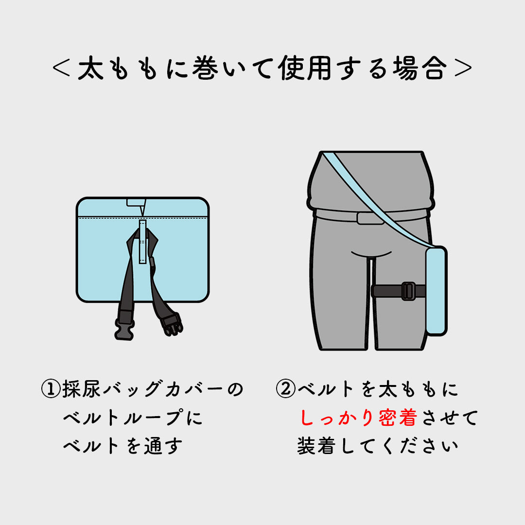 導尿・採尿バッグカバー用サービスベルト かんたん装着