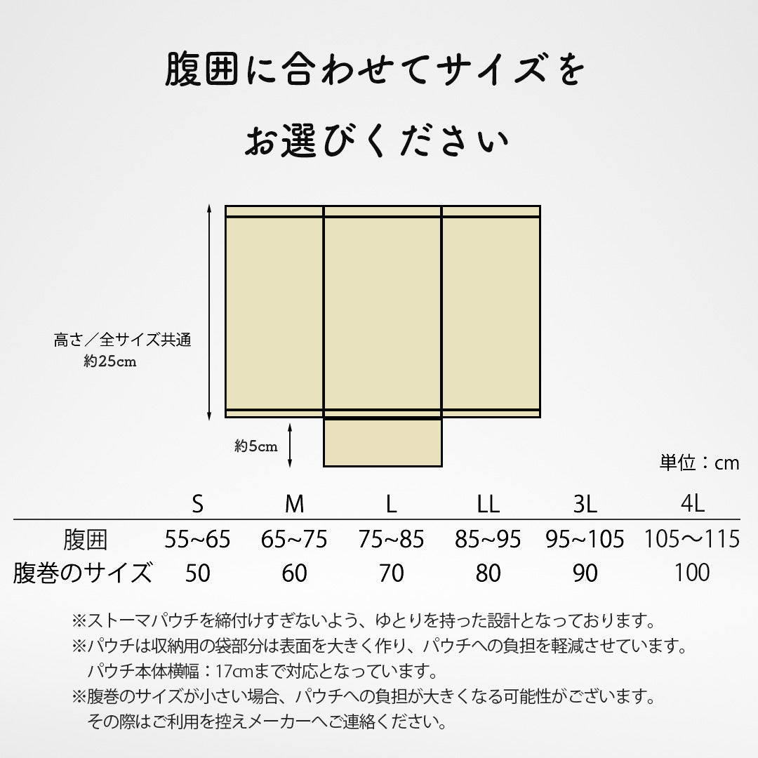 ストーマパウチポケットつき 消臭はらまき （イレオストミー向け） 日本製 軽量 伸縮素材 消臭効果持続